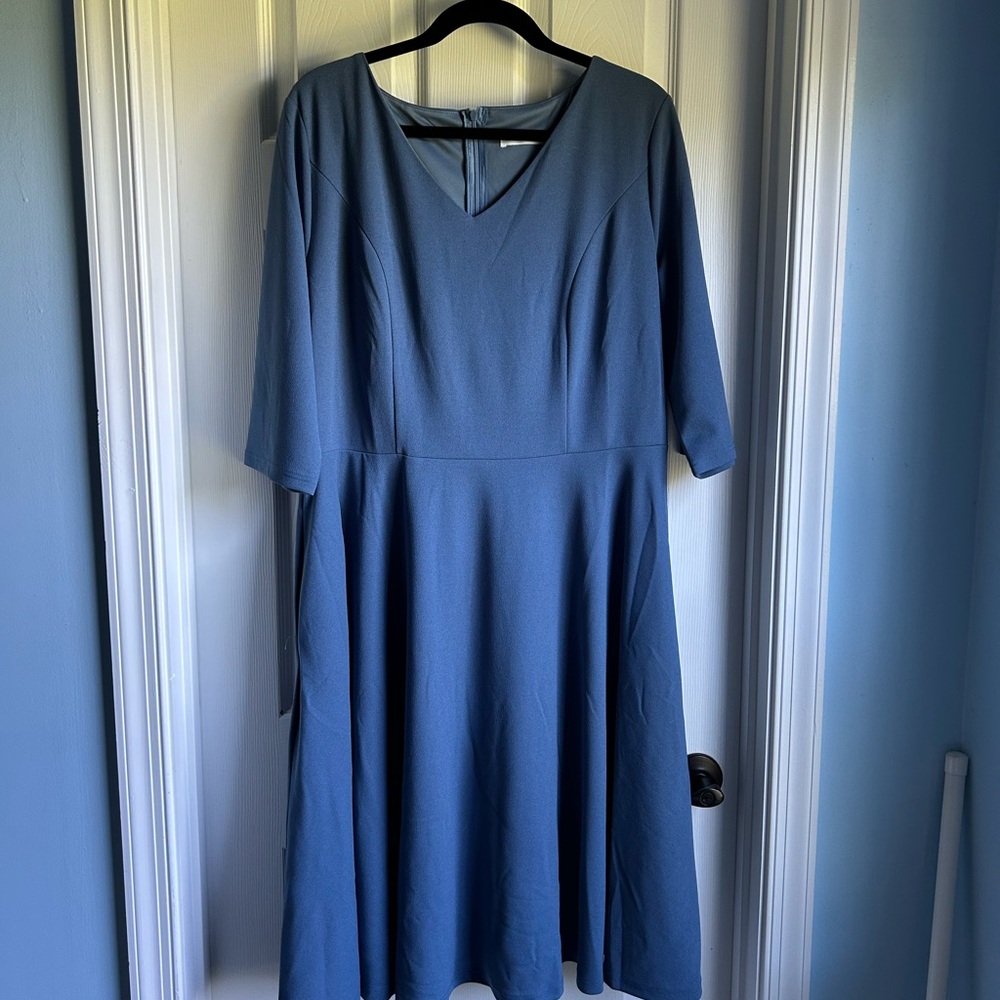 Elegant Blue Women's Dress